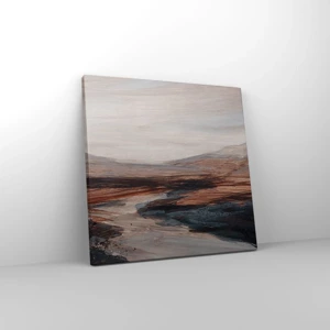 Lærredstryk - Billede på lærred -  Fredfyldt dal - 30x30 cm