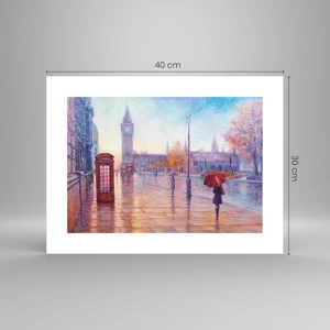 Plakat - En efterårsdag i London - 40x30 cm