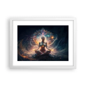 Plakat i hvid ramme - Flow af god energi - 40x30 cm