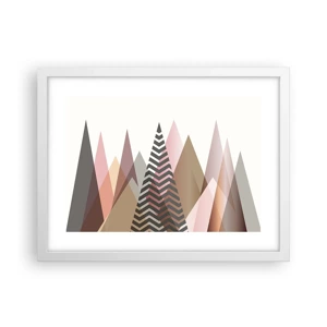 Plakat i hvid ramme - Pyramide udsigt - 40x30 cm