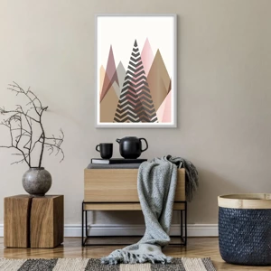 Plakat i hvid ramme - Pyramide udsigt - 50x70 cm