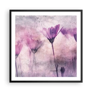 Plakat i sort ramme - En drøm af blomster - 60x60 cm