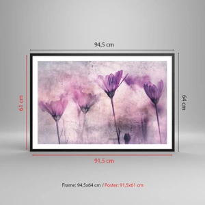 Plakat i sort ramme - En drøm af blomster - 91x61 cm