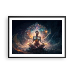 Plakat i sort ramme - Flow af god energi - 70x50 cm