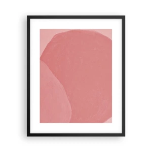 Plakat i sort ramme - Organisk komposition i pink - 40x50 cm