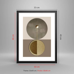 Plakat i sort ramme - Perfekt balance - 30x40 cm