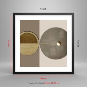 Plakat i sort ramme - Perfekt balance - 40x40 cm