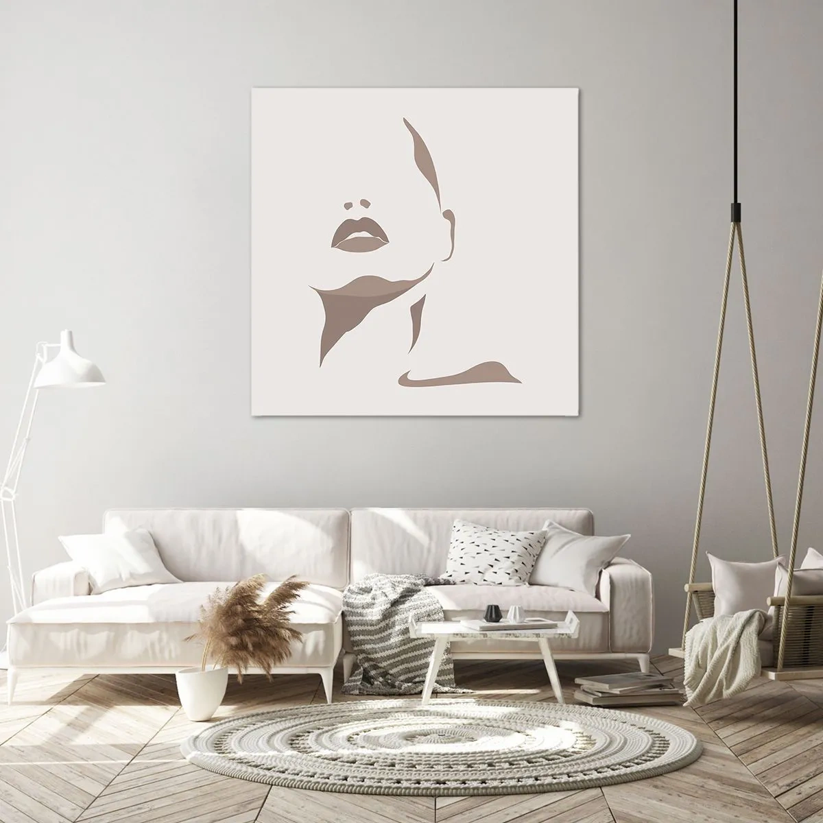 Lærredstryk - Billede på lærred - Skabt af lys og skygge - 70x70 cm