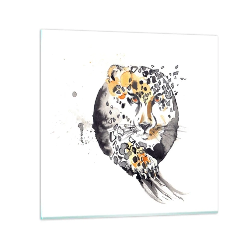 Billede på glas - Rovdyrisk skønhed - 40x40 cm