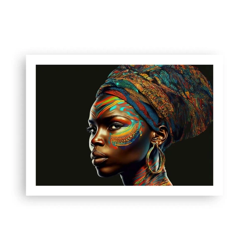 Plakat - Afrikansk dronning - 70x50 cm