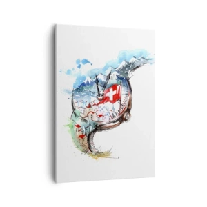Lærredstryk - Billede på lærred - Schweiz' ånd - 50x70 cm