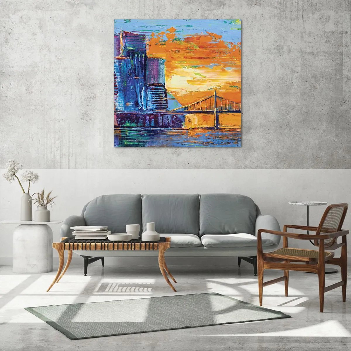 Billede på glas - Kultur og natur - 70x70 cm