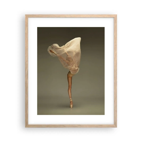 Plakat i ramme af lyst egetræ - Den er ved at flyve - 40x50 cm