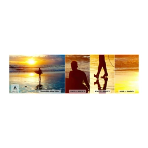 Fototapet Prøve Standard Eco - Krigerens tilbagevenden - Sport, Surfing, Indonesien - 100x30 cm