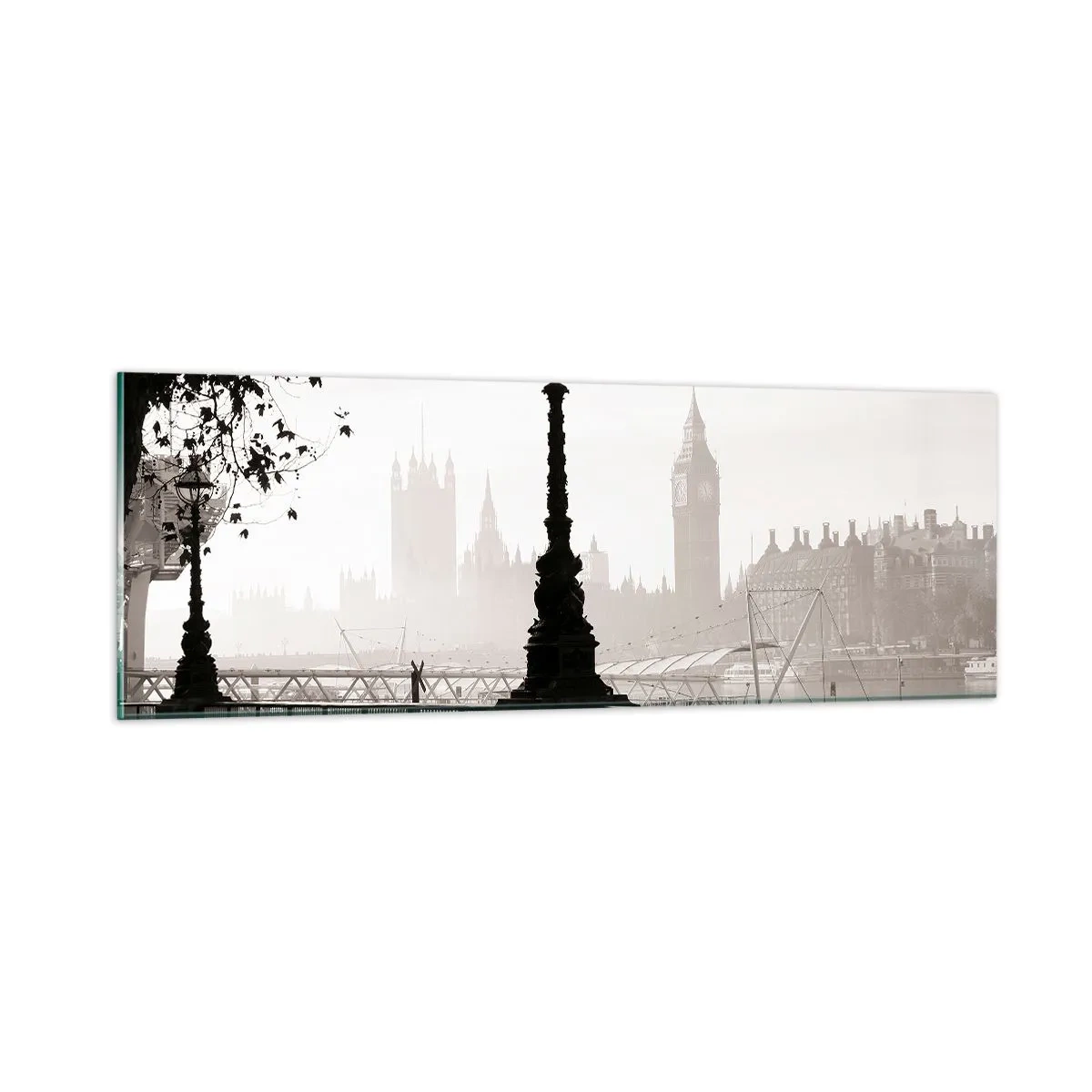 Billede på glas - London morgen - 90x30 cm