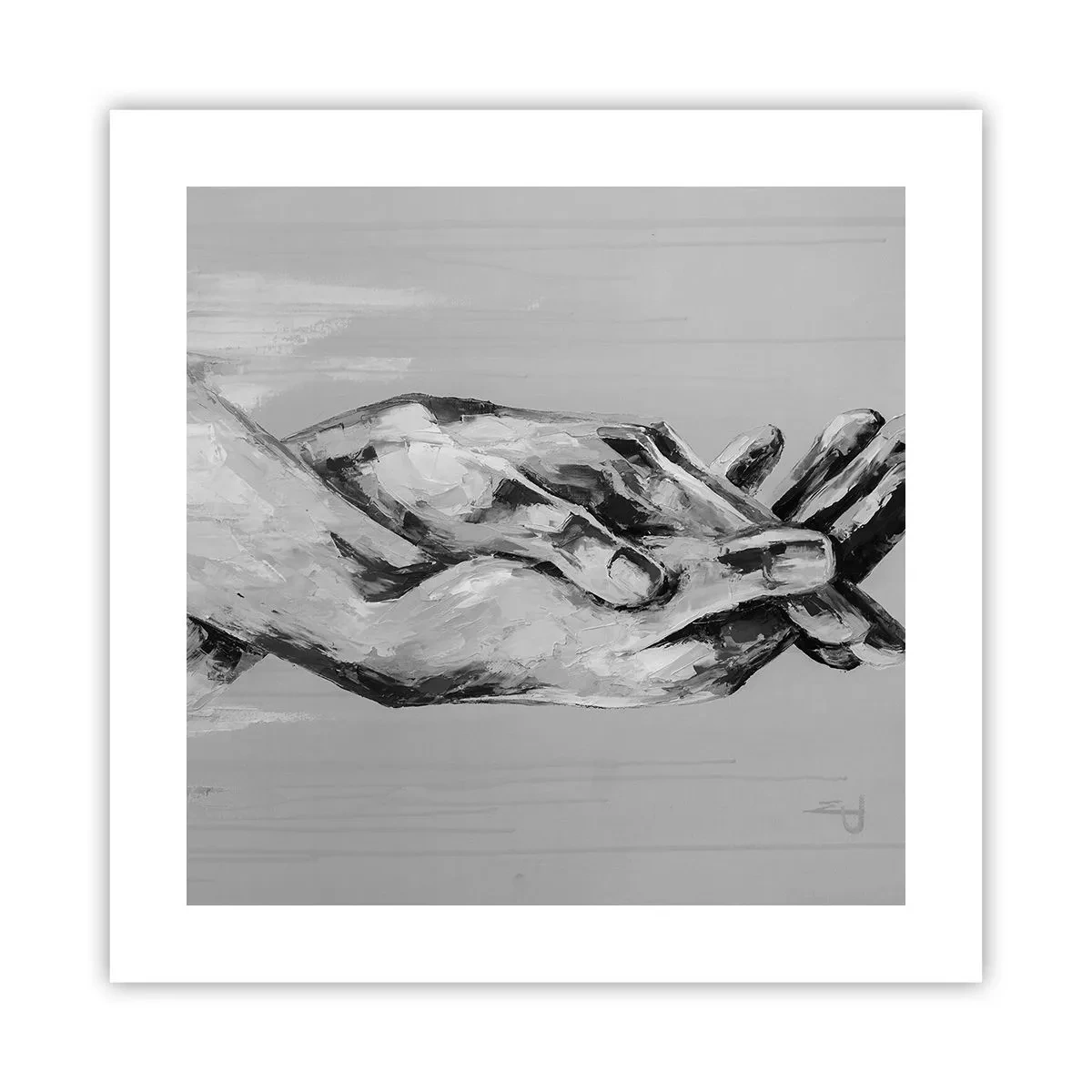 Plakat - Begyndelsen ... - 40x40 cm