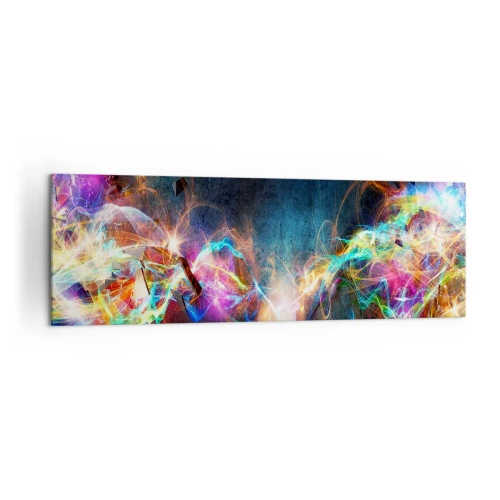 Lærredstryk - Billede på lærred - Glædeligt imod mørket - 160x50 cm