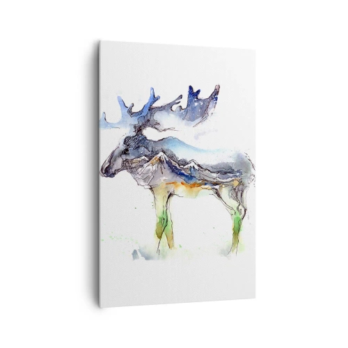 Lærredstryk - Billede på lærred - Helten i en vinterfortælling - 80x120 cm