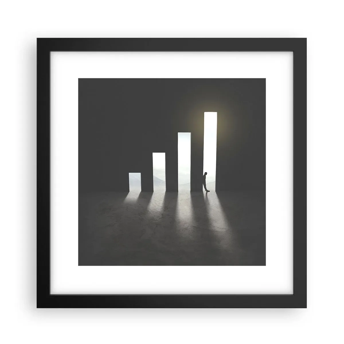 Plakat i sort ramme - Succes - et indtryk - 30x30 cm