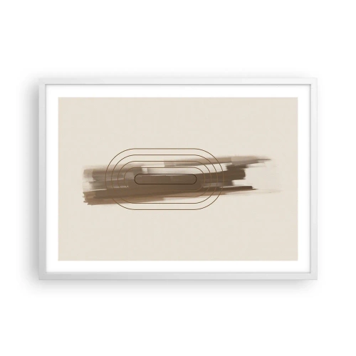 Plakat i hvid ramme - Et pust af gråvejr - 70x50 cm