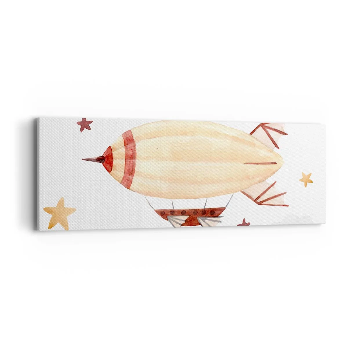 Lærredstryk - Billede på lærred - Et luftskib - 90x30 cm