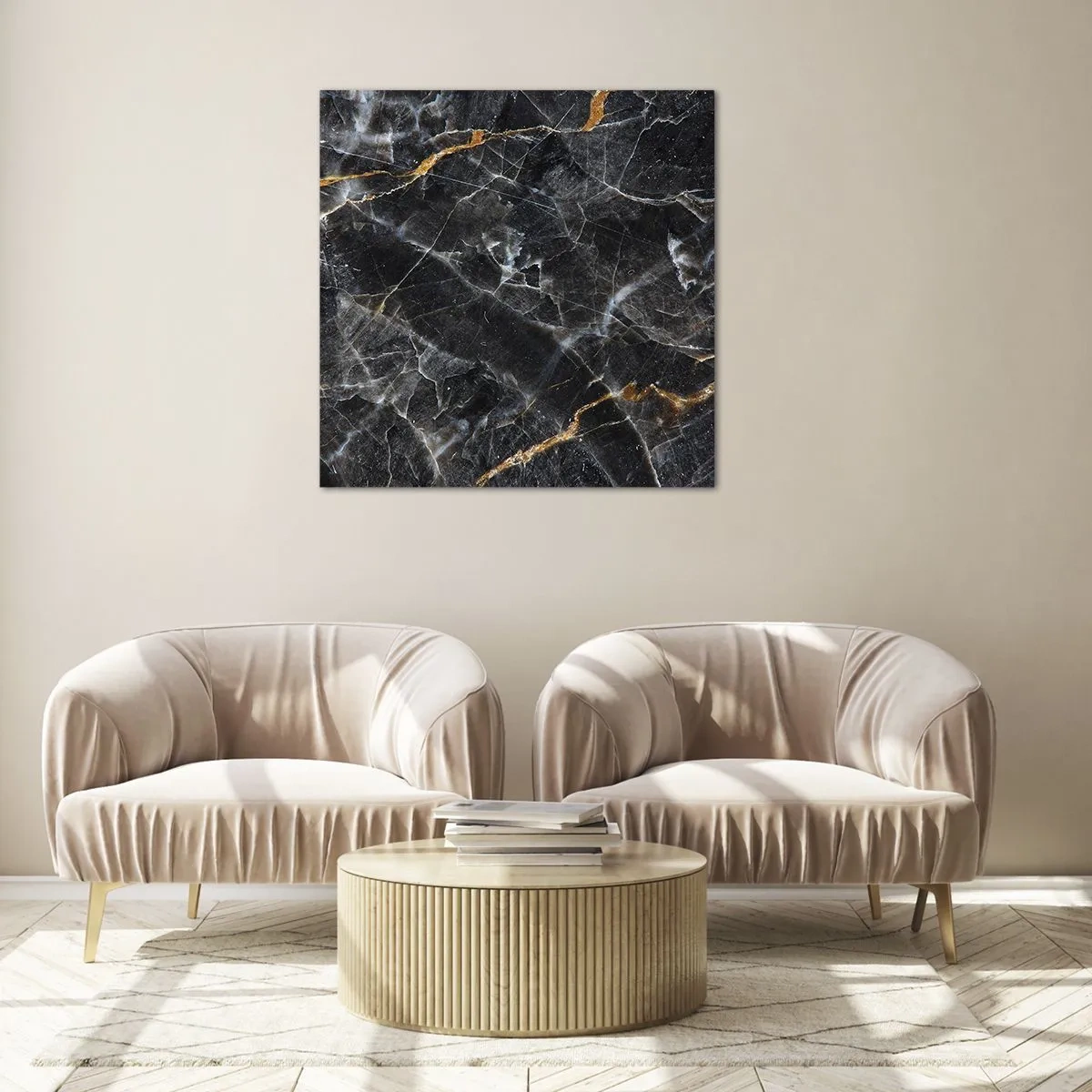 Billede på glas - En stens indre liv - 70x70 cm