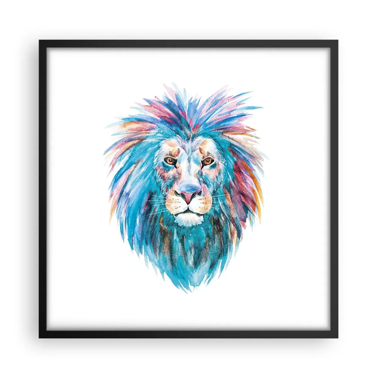 Plakat i sort ramme - En elektrificerende aura - 50x50 cm