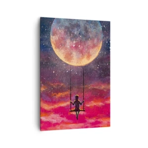 Lærredstryk - Billede på lærred - Glæd dig i skyerne - 70x100 cm