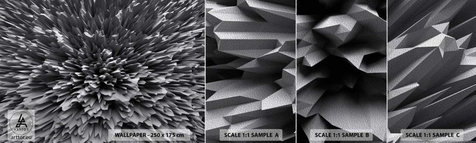 Prøve Fototapet Premium Sand - Det kan ikke blive skarpere end dette - 3D, Moderne, Tredimensionel - 100x30 cm