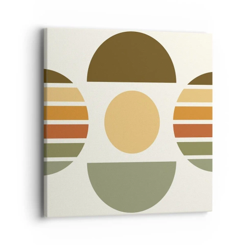 Lærredstryk - Billede på lærred - I jordfarver - 40x40 cm