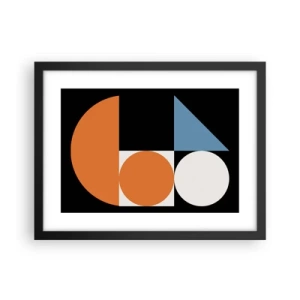 Plakat i sort ramme - System til figurer - 40x30 cm