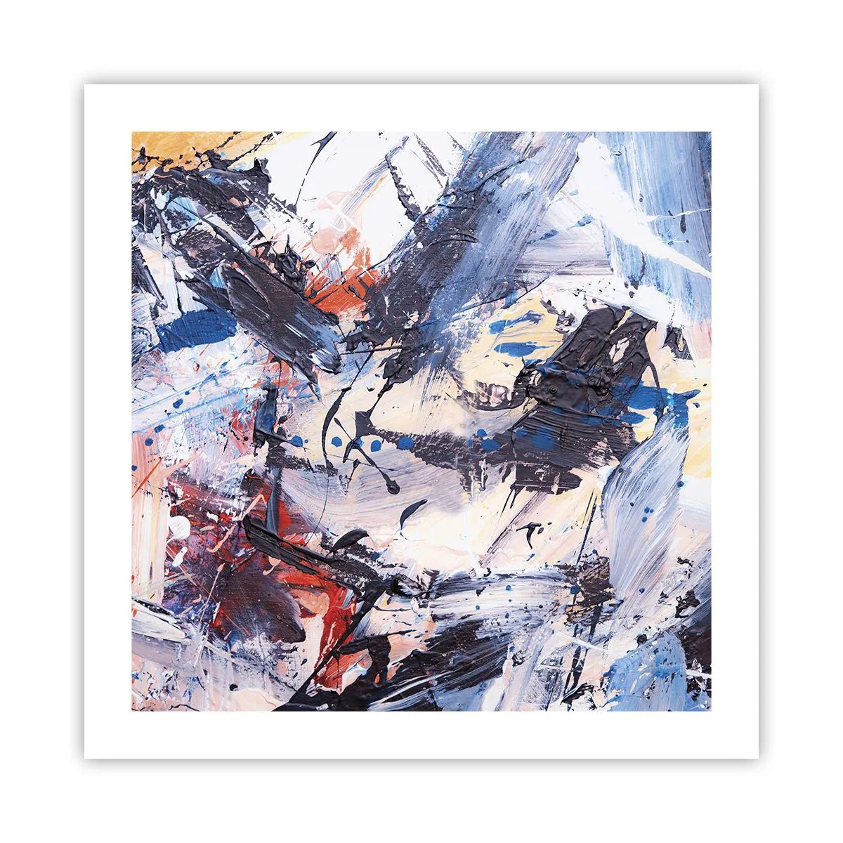 Plakat - Abstraktionens vanvittige dans - 50x50 cm
