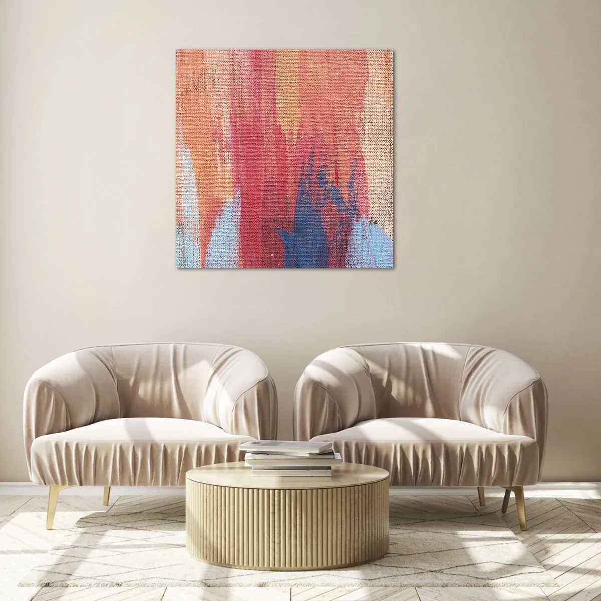 Billede på glas - Lad en regnbue flyde - 40x40 cm