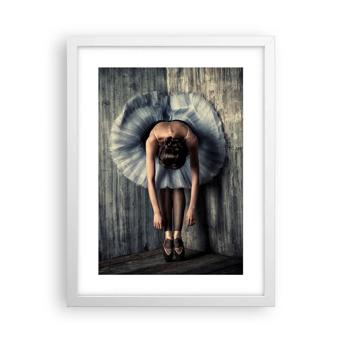 Plakat i hvid ramme - Når musikken stopper - 30x40 cm