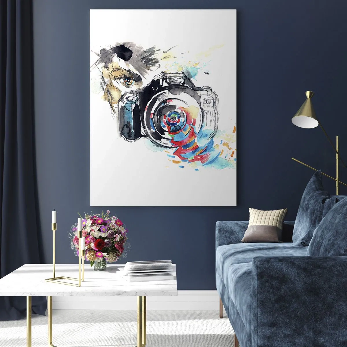 Billede på glas - I linsens øje - 70x100 cm