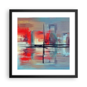 Plakat i sort ramme - Landskab i en ukendt dimension - 40x40 cm