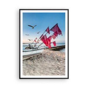 Plakat i sort ramme - Et velfortjent hvil - 70x100 cm