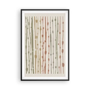 Plakat i sort ramme - Musikalsk farvenotation - 61x91 cm