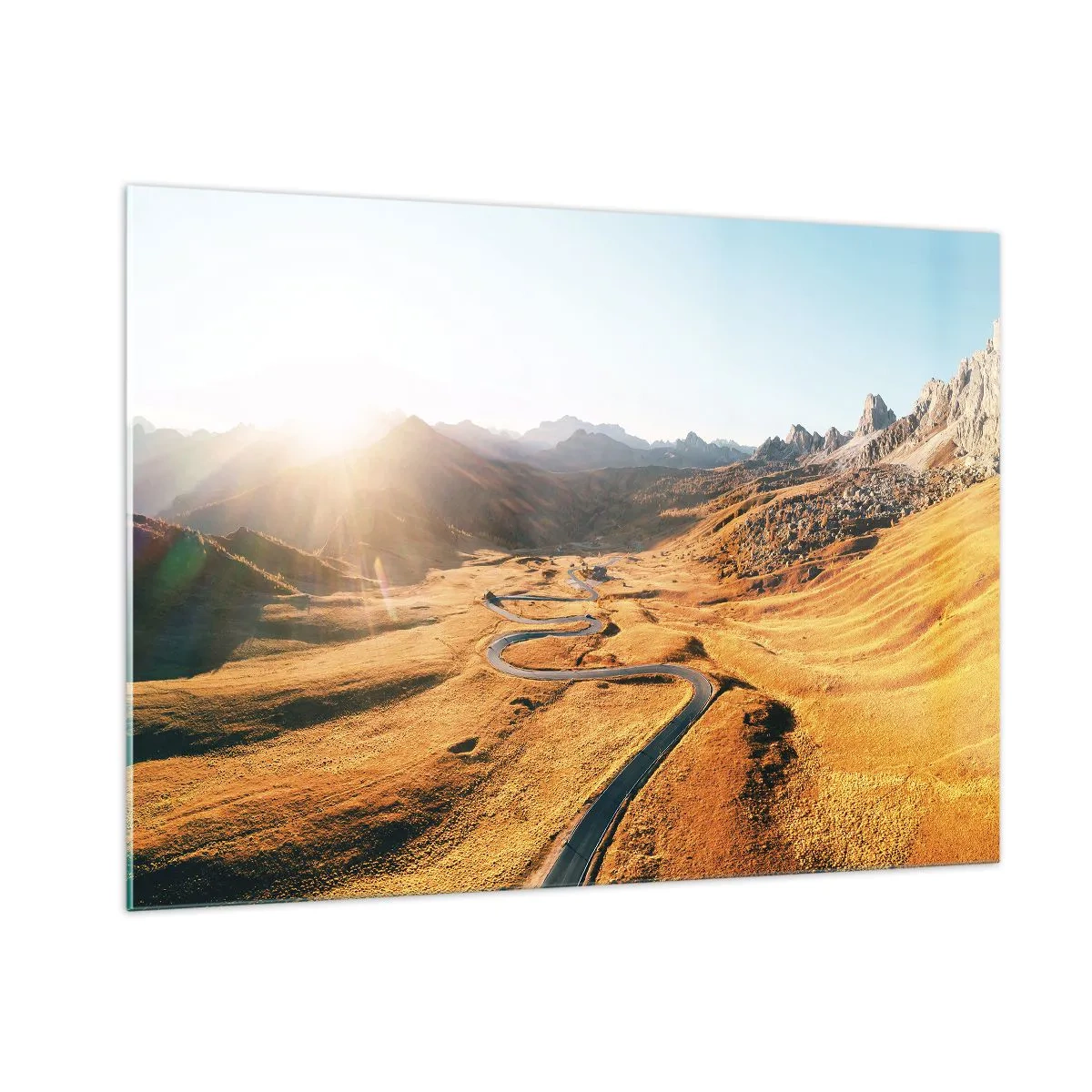 Billede på glas - I en gylden dal - 100x70 cm