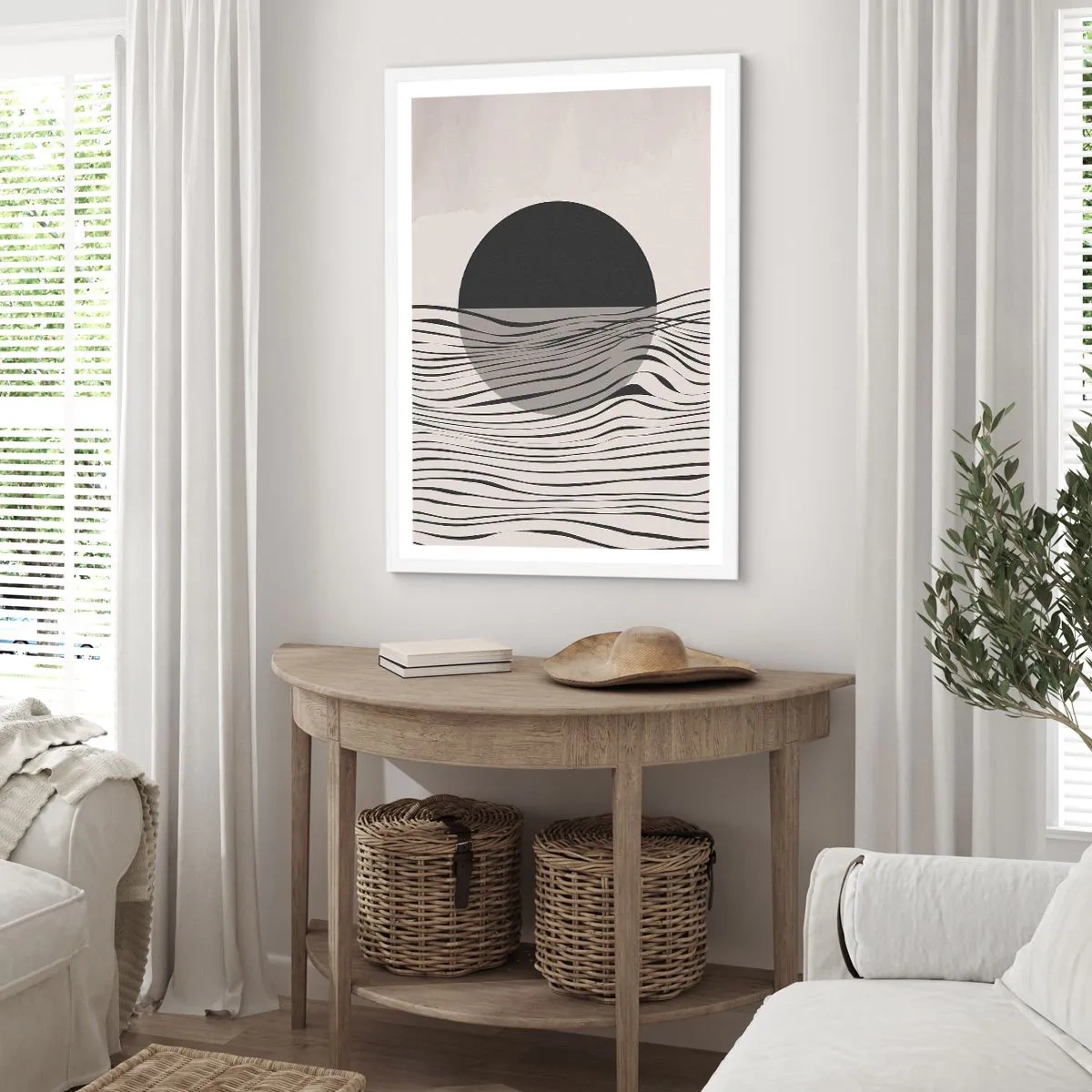 Plakat i hvid ramme - Halvkomposition - 61x91 cm