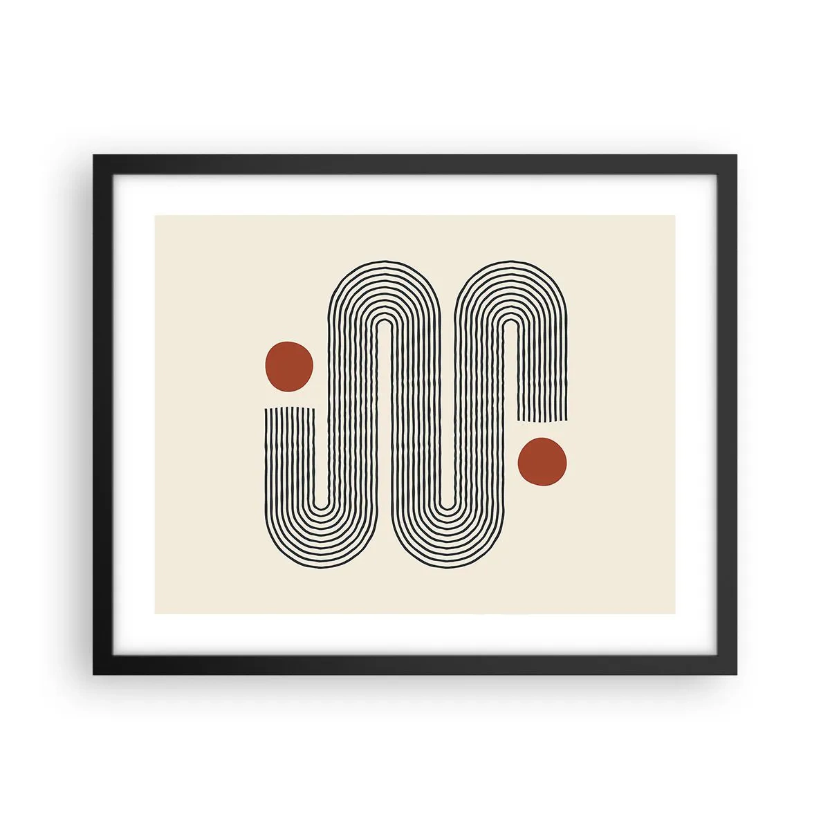 Plakat i sort ramme - Fra start til slut - 50x40 cm