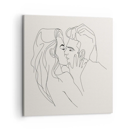 Lærredstryk - Billede på lærred - Forviklet i følelser - 50x50 cm