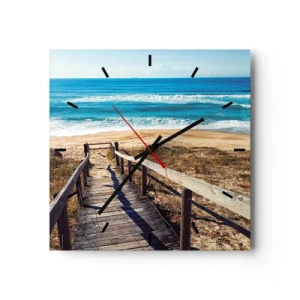 Vægur, Uret - Løb! - 30x30 cm