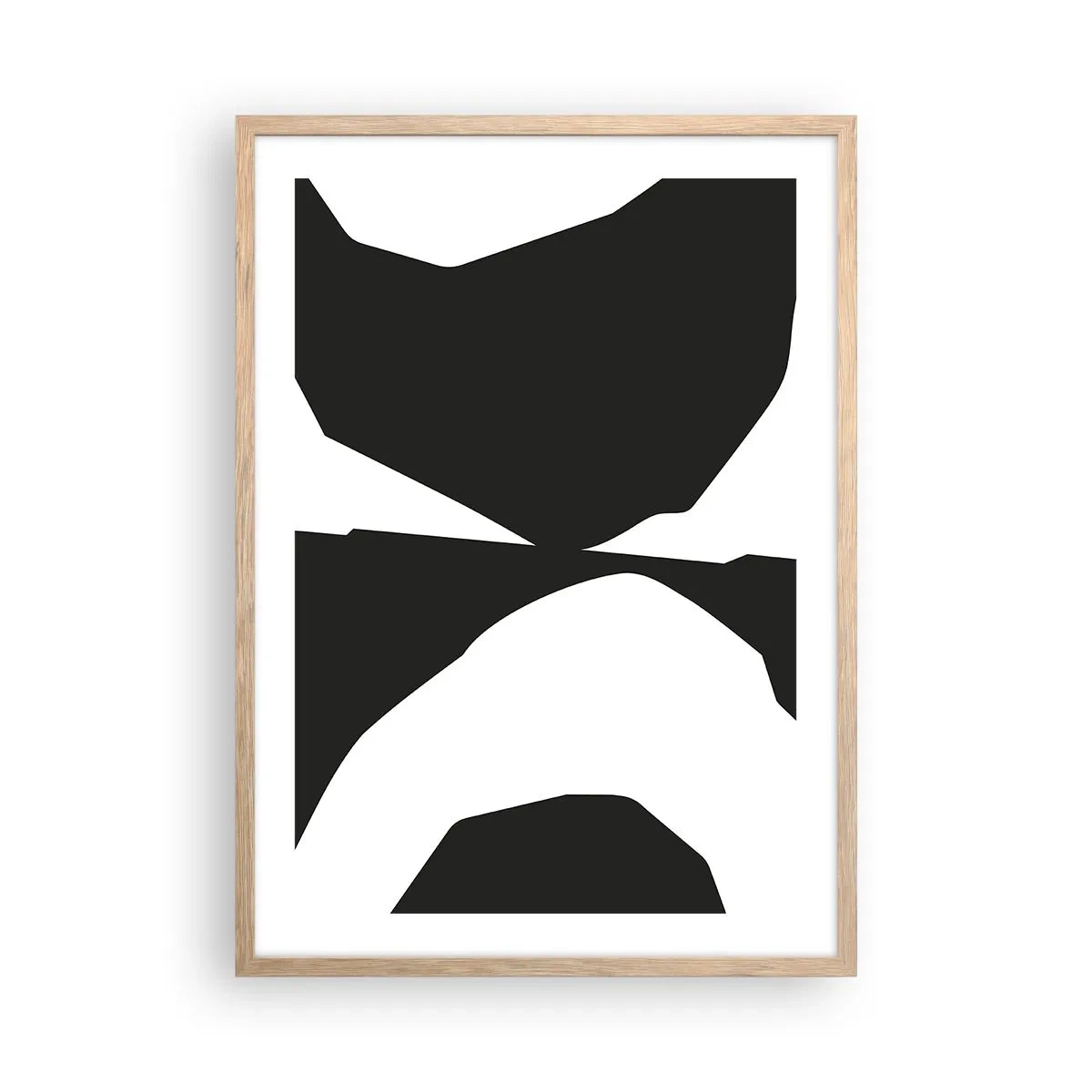 Plakat i ramme af lyst egetræ - Positiv-negativ - 50x70 cm