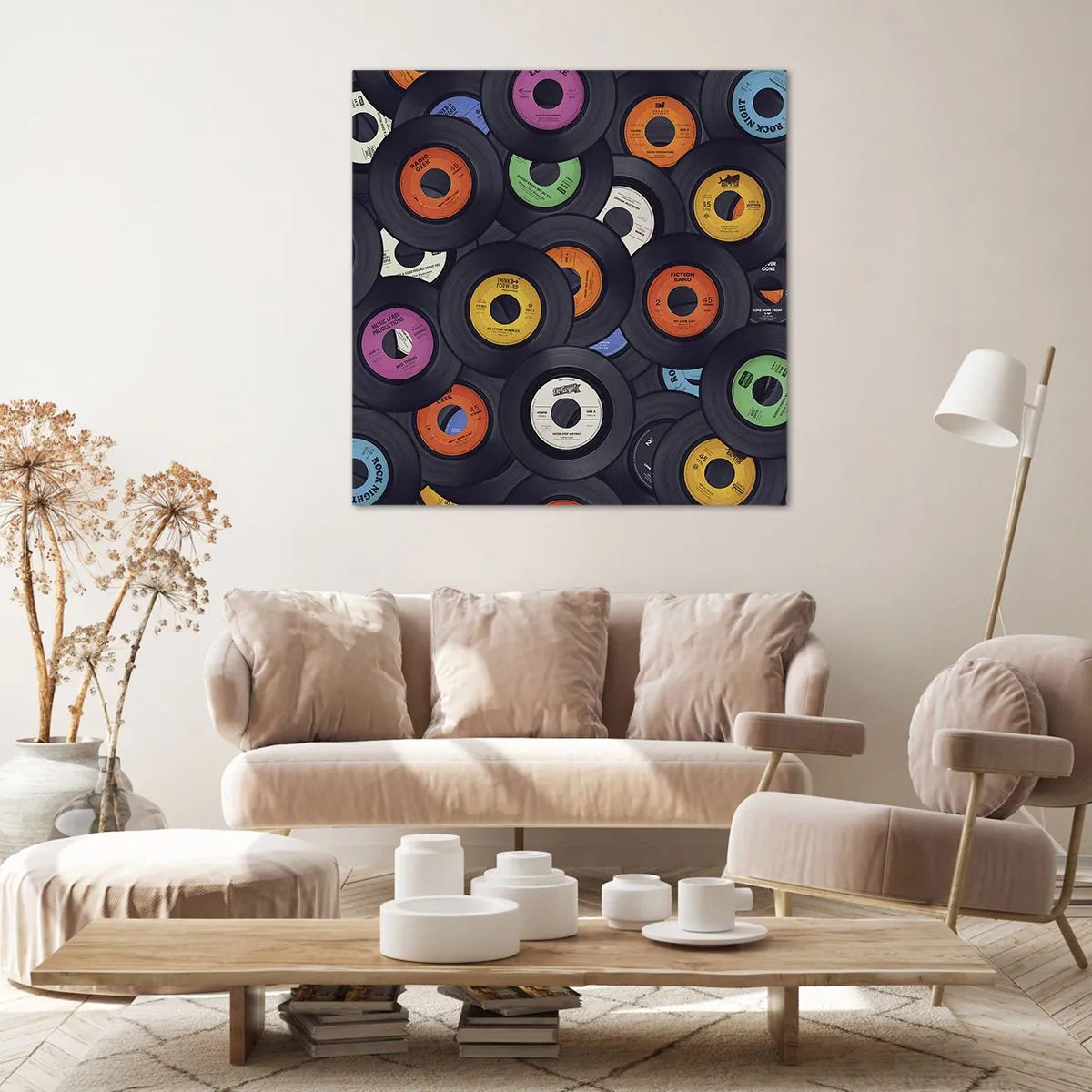 Lærredstryk - Billede på lærred - Farver fra klassikerne - 30x30 cm