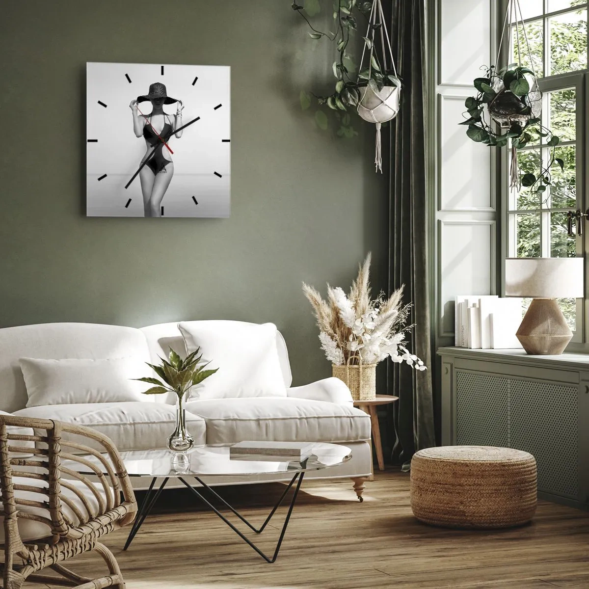 Vægur, Uret - Mit navn er Elegance - 40x40 cm