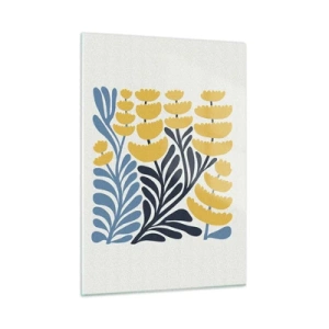 Billede på glas - Solrig seng - 50x70 cm