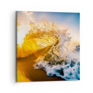 Lærredstryk - Billede på lærred - Leg på sandet - 70x70 cm