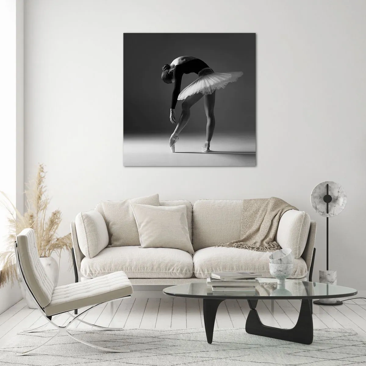 Billede på glas - Bella balerina - 50x50 cm