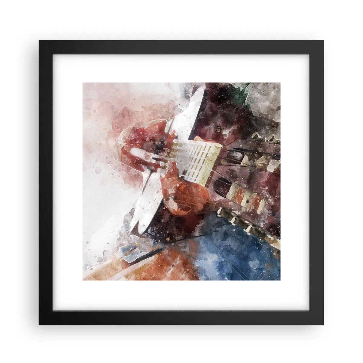 Plakat i sort ramme - Og hvad synes du? - 30x30 cm